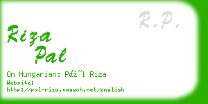 riza pal business card
